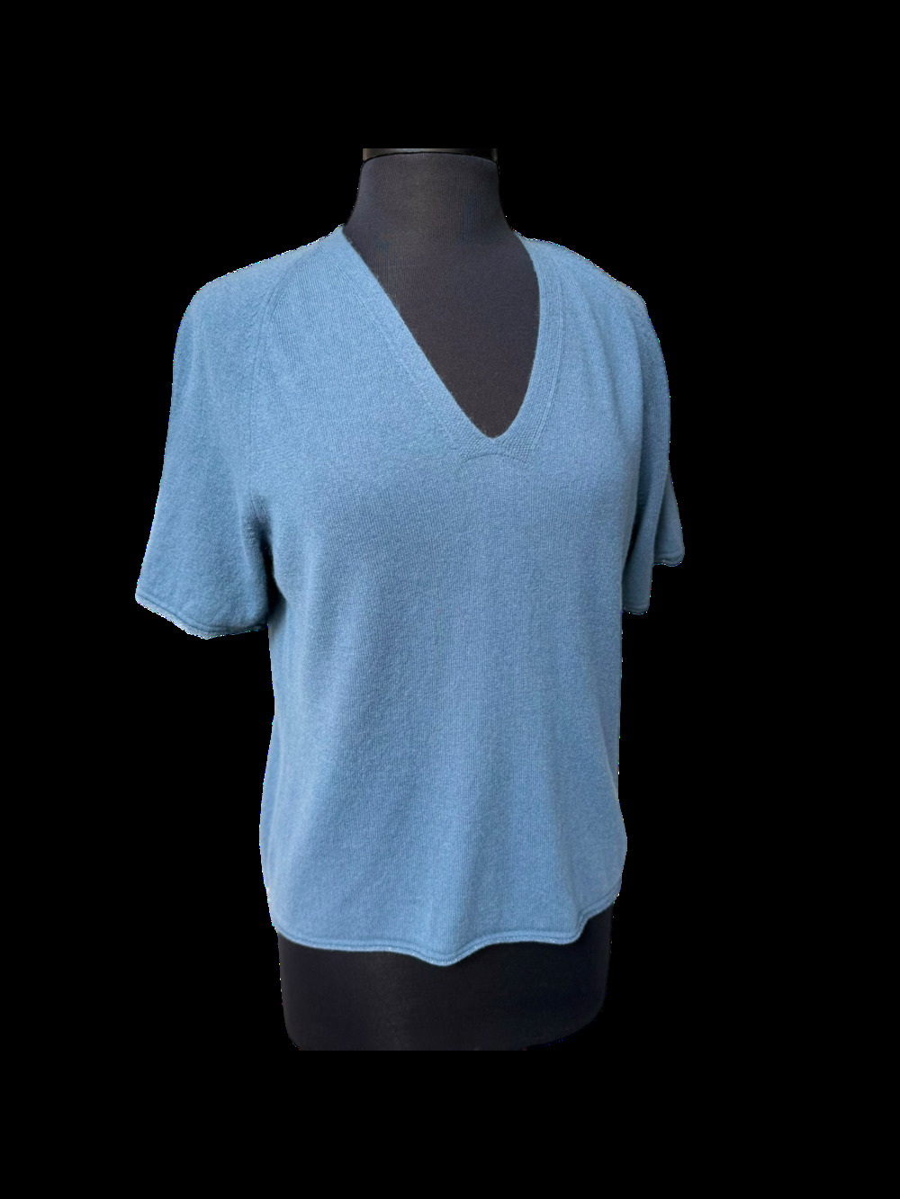 Lafayette 148 New York Women’s 100% Cashmere V-Neck Sweater Blue Size L